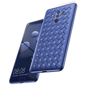 Baseus Case For Huawei Mate 10 Pro Plaid Grid Luxury Weave Cover Case For Huawei Mate 10 Capinhas Ultra Thin Coque Funda Capa