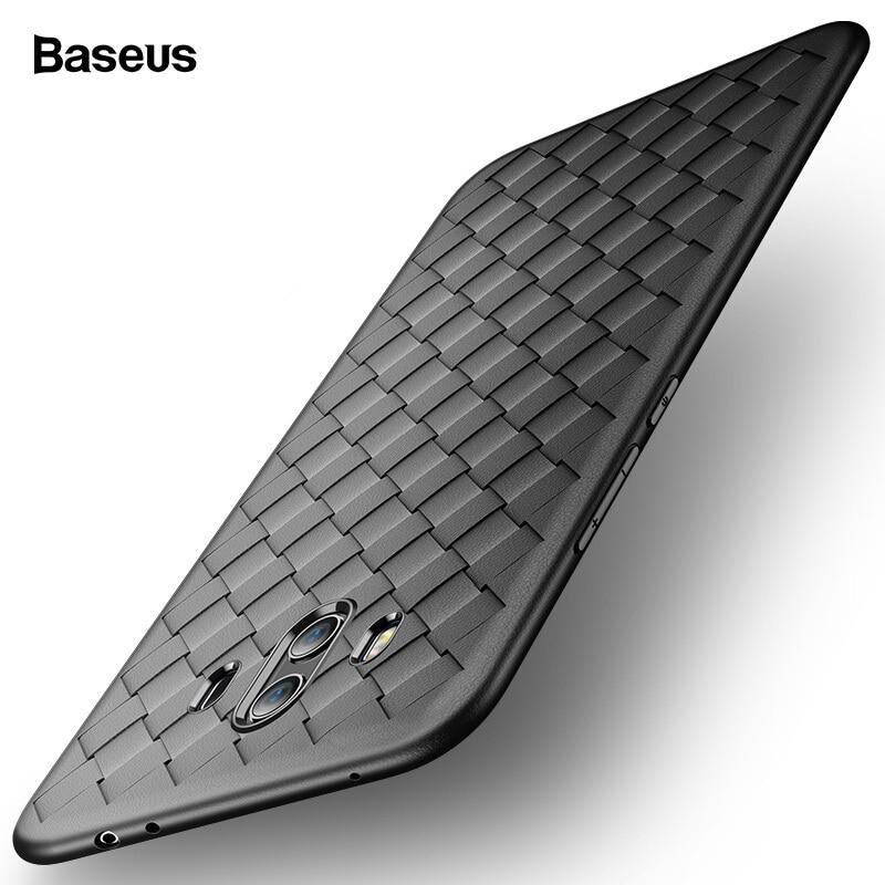 Baseus Case For Huawei Mate 10 Pro Plaid Grid Luxury Weave Cover Case For Huawei Mate 10 Capinhas Ultra Thin Coque Funda Capa