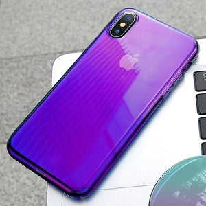 Baseus Luxury Plating TPU Case For iPhone XR Thin Gradient Colorful Soft Silicone Case For iPhone Xs Xs Max XR 2018 Phone Cover