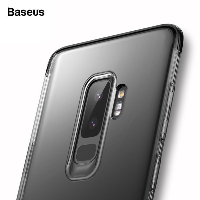 Baseus Luxury Shockproof Case For Samsung Galaxy S9 S9 Plus Transparent Clear Armor Back Cover Case For Galaxy S9 S9+ Capinhas