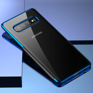 Baseus Luxury Plating Phone Case For Samsung Galaxy S10 Plus Coque Ultra Thin Soft TPU Silicone Back Cover For Galaxy s10 Fundas