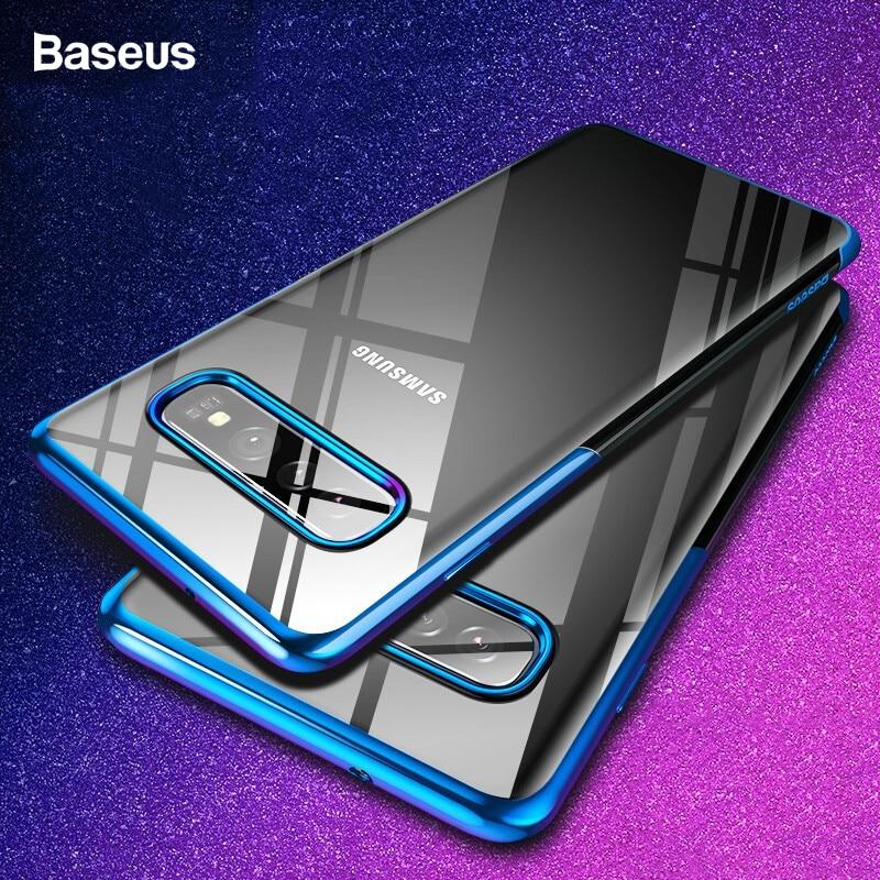 Baseus Luxury Plating Phone Case For Samsung Galaxy S10 Plus Coque Ultra Thin Soft TPU Silicone Back Cover For Galaxy s10 Fundas