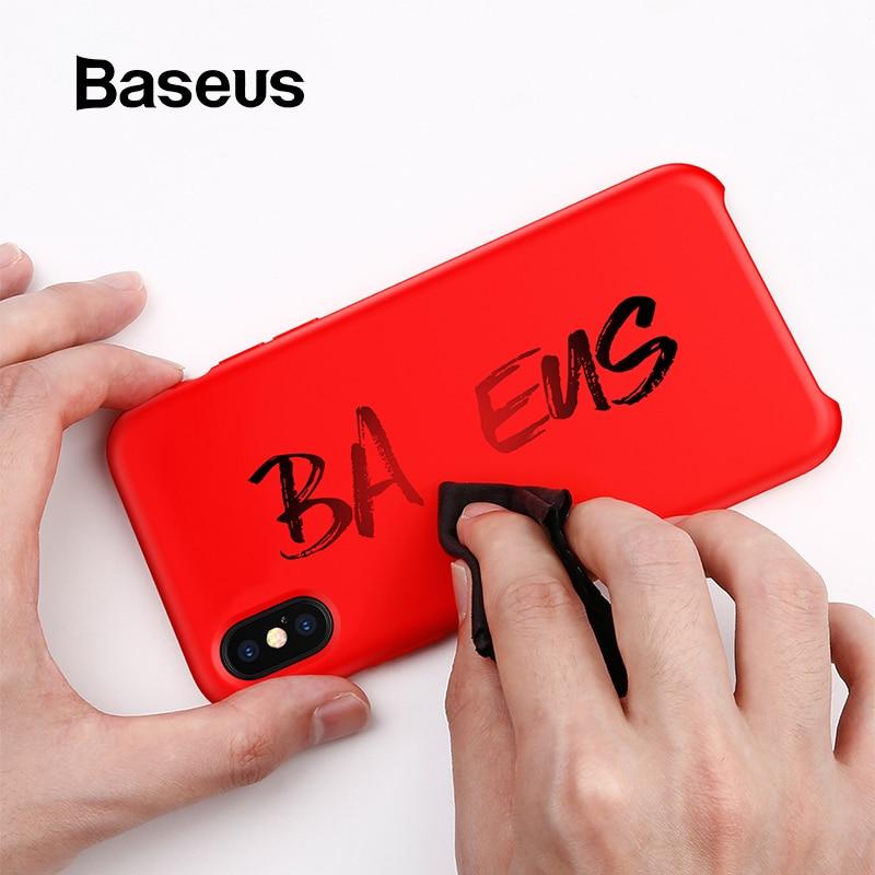 Baseus Luxury Liquid Silicone Case For iPhone Xs Max Smooth Candy Color Silicon Case For iPhone Xs Xs Max XR Coque Phone Cover