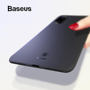 Baseus Luxury Simple Phone Case For iPhone X Smooth Matte PP Case For iPhone X Ultra Thin Back Phone Cover For iPhoneX Coque