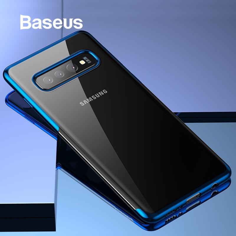 Baseus Luxury Phone Case For Samsung S10 S10+ Ultra Thin Plating Soft Silicone Case For Samsung Galaxy S10 S10+ Phone Cover Capa