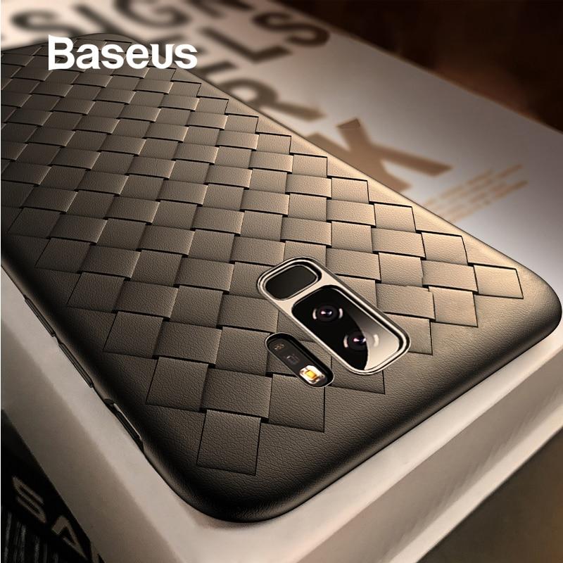 Baseus Pattern Case For Samsung S9 Luxury Grid Matte Hollow Silicone Case For Samsung Galaxy S9 Plus S9+ Coque