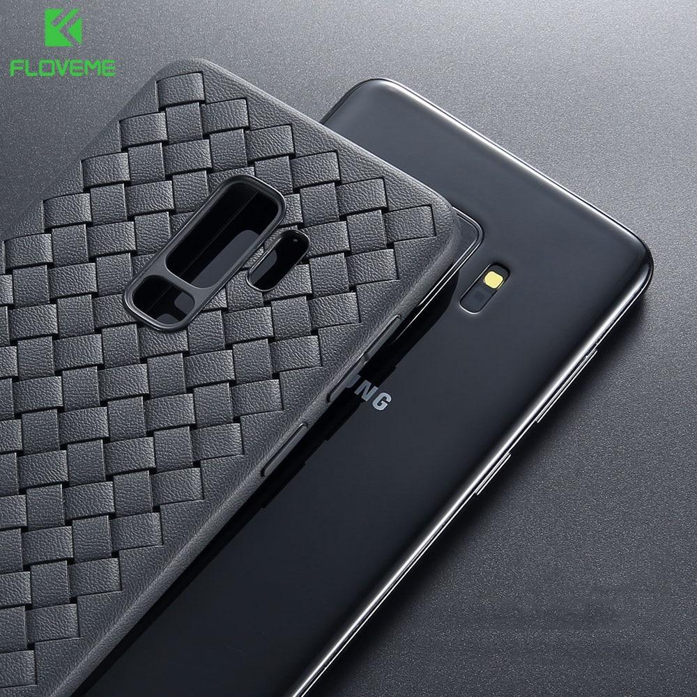 FLOVEME Case For Samsung Galaxy S9 Note 9 Luxury Grid Woven Ultra Thin Soft Silicone Cover For Samsung S9 Plus S10 Plus S10 S10e