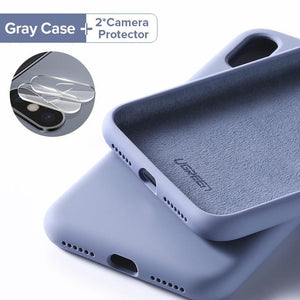 Ugreen Case For iPhone 7 8 X XS XR Case Black Blue Silicone For Apple 1:1 Original iPhone 7 8 X XS Case For iPhone 7 Case