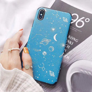 LACK 3D relief Universe Series Space Anti knock Phone Case For iphone XR Cases For iphone X XS Max 6 6S 7 8 Plus Soft Back Cover