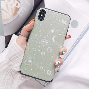 LACK 3D relief Universe Series Space Anti knock Phone Case For iphone XR Cases For iphone X XS Max 6 6S 7 8 Plus Soft Back Cover